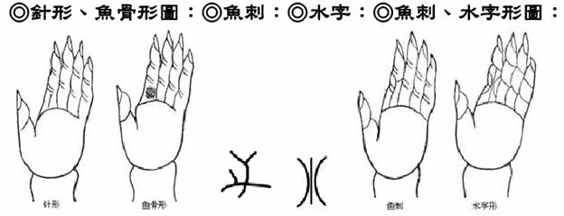 針形、魚骨形圖;魚刺、水字;魚刺、水字形圖